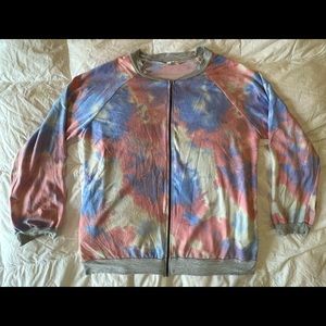 NWOT Tie-Dye Zip Up jacket size XL